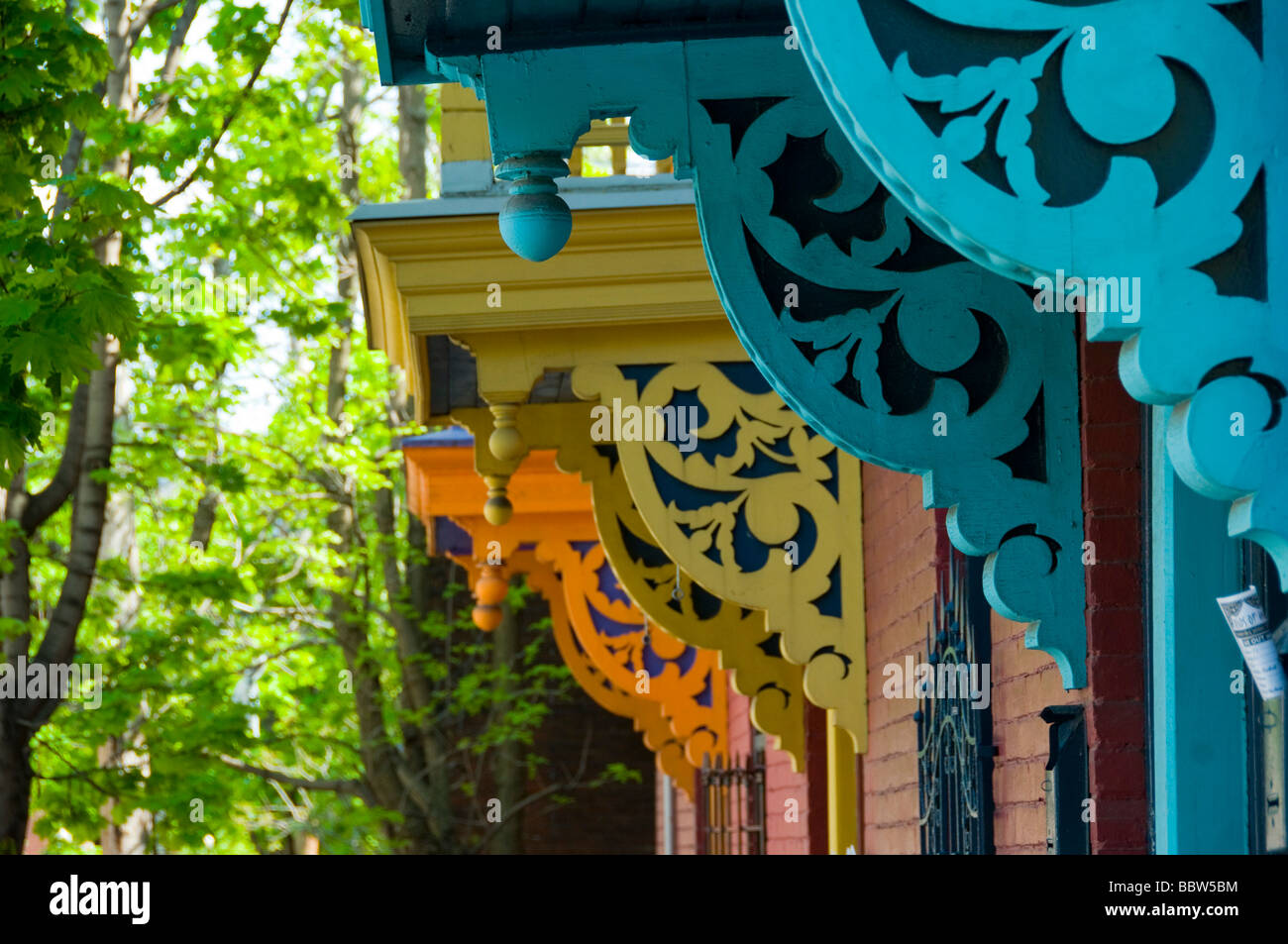 Typical Architecture in Plateau Mont Royal Montreal Canada Stock Photo