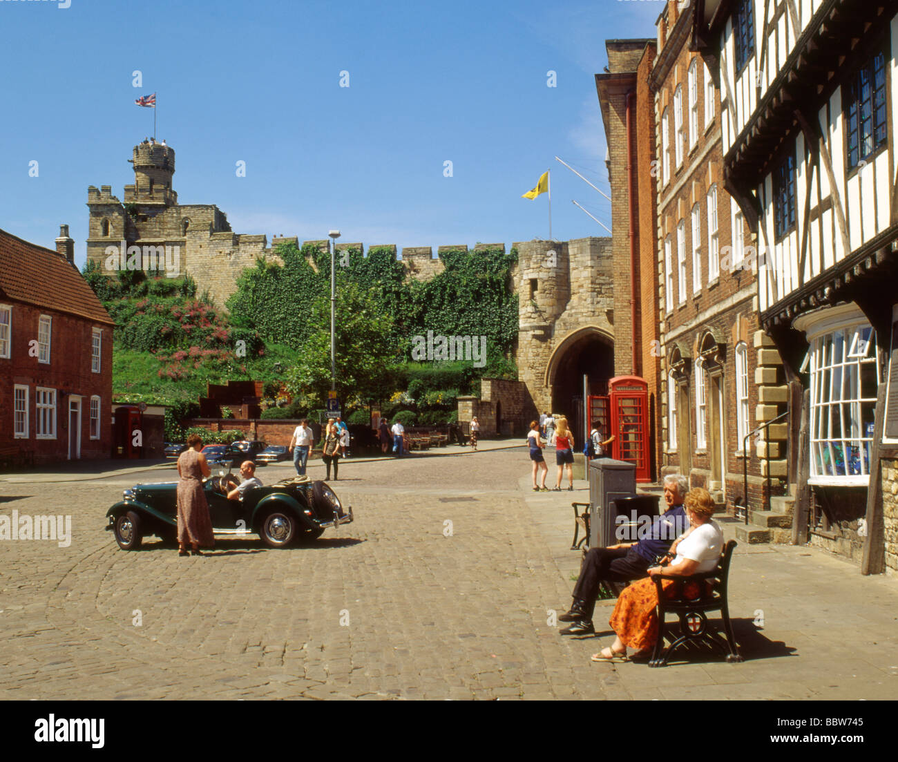England Lincoln, with castle Stock Photo Alamy
