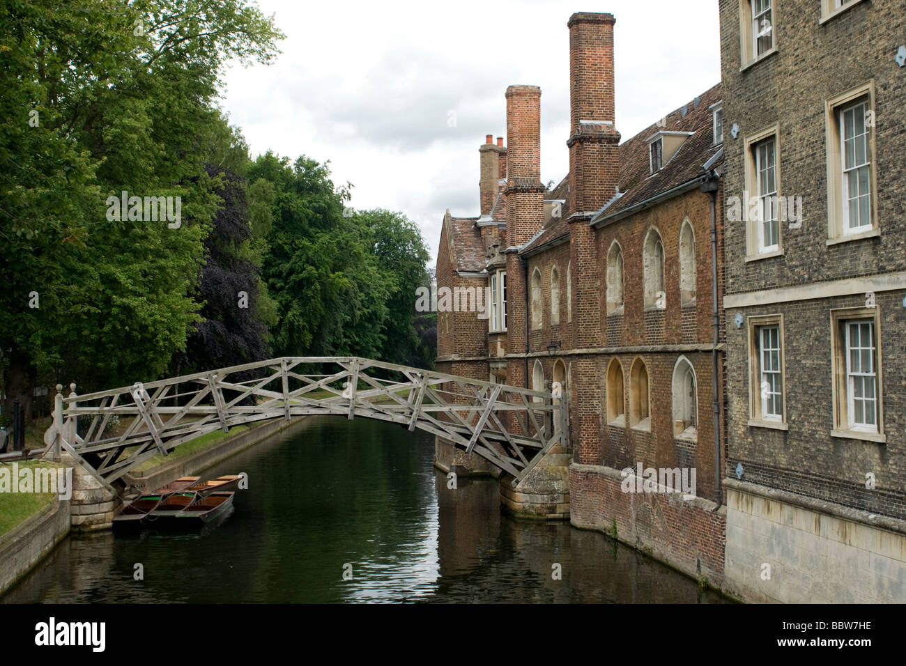 Mathematical Bridge, Cambridge Stock Photo