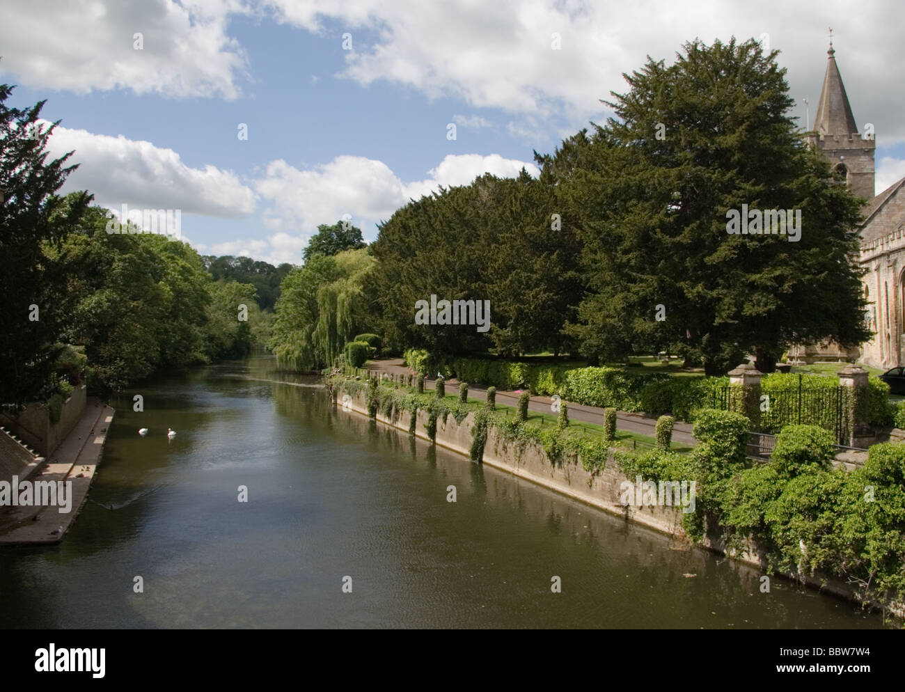 The river Avon at Bradford-on-Avon, Wiltshire, UK Stock Photo