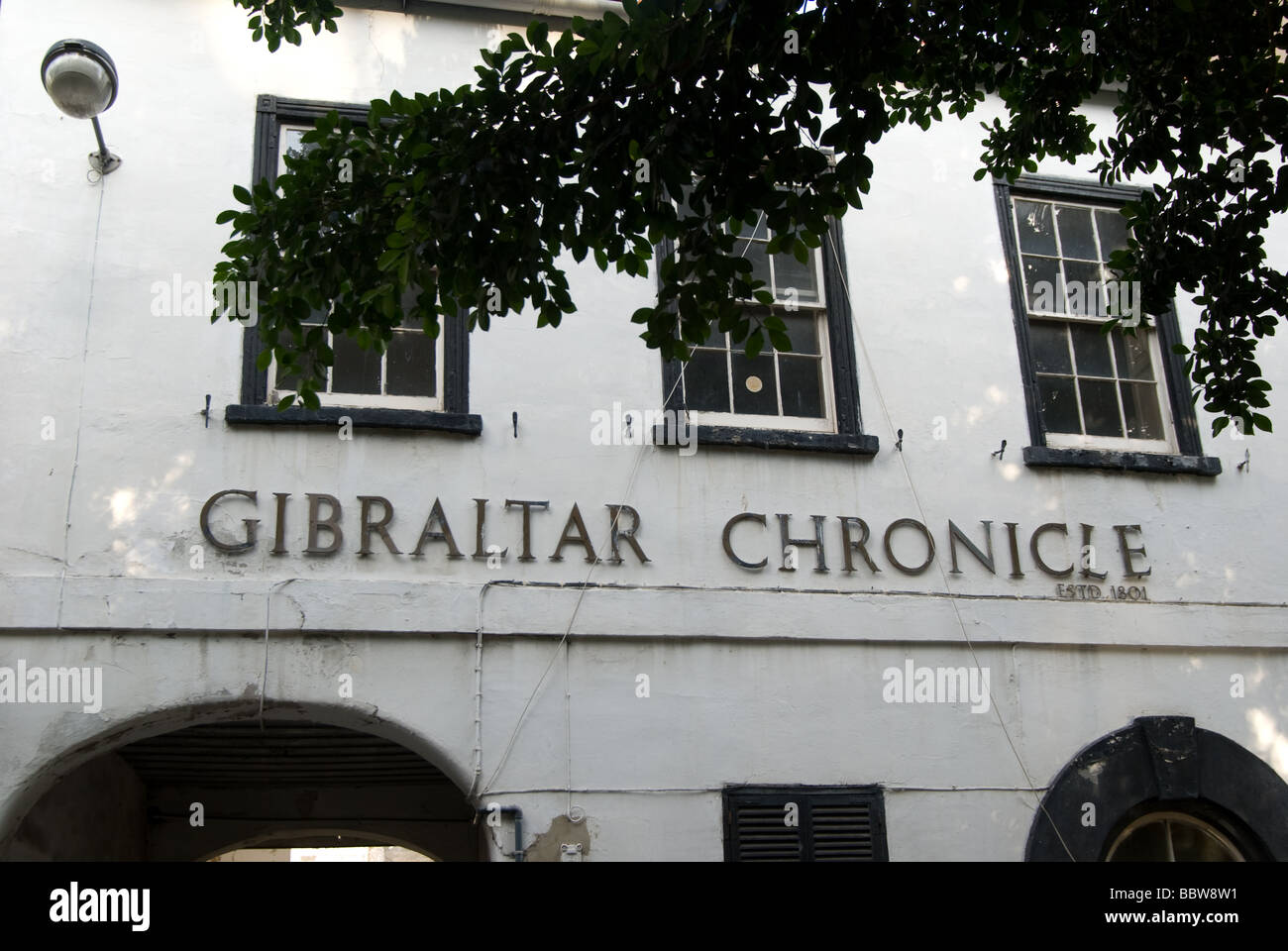 Gibraltar Chronicle headquarters, Gibraltar, Great Britain Stock Photo
