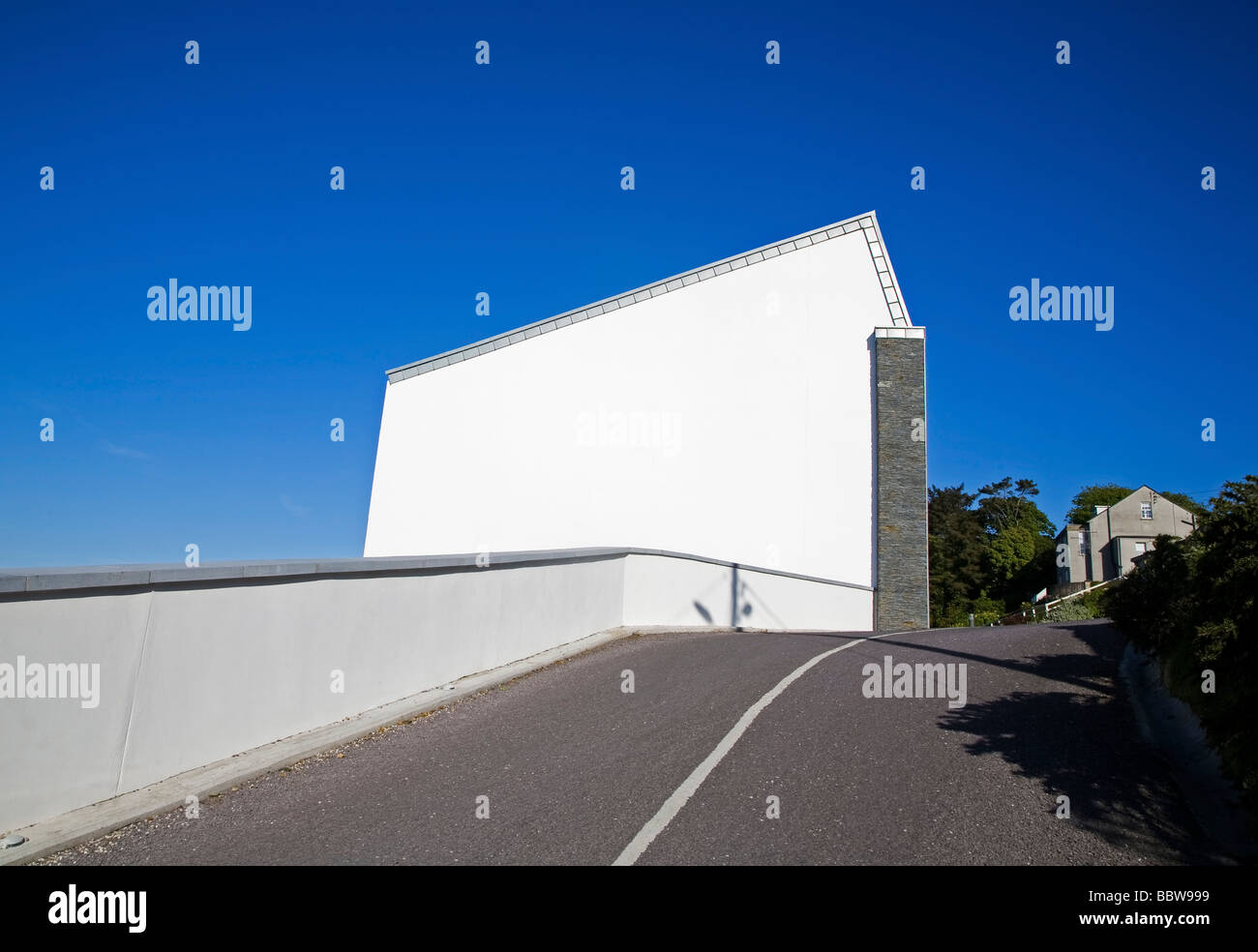 Road and Gable End of the new designed and built Cliff Hotel, Ardmore, Co Waterford, Ireland Stock Photo