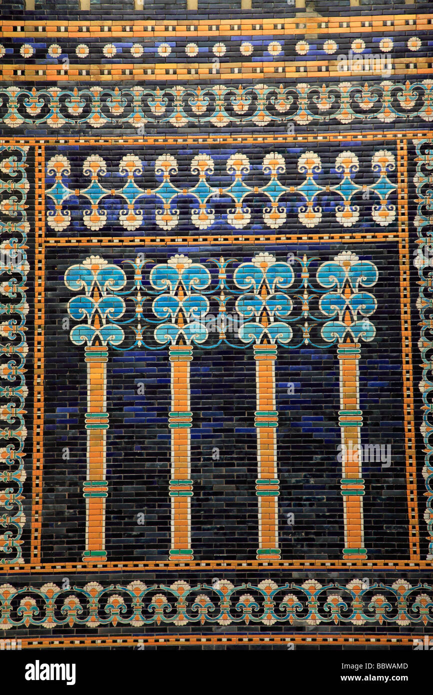 Germany Berlin Pergamon Museum detail of Ishtar Gate Babylon Stock Photo