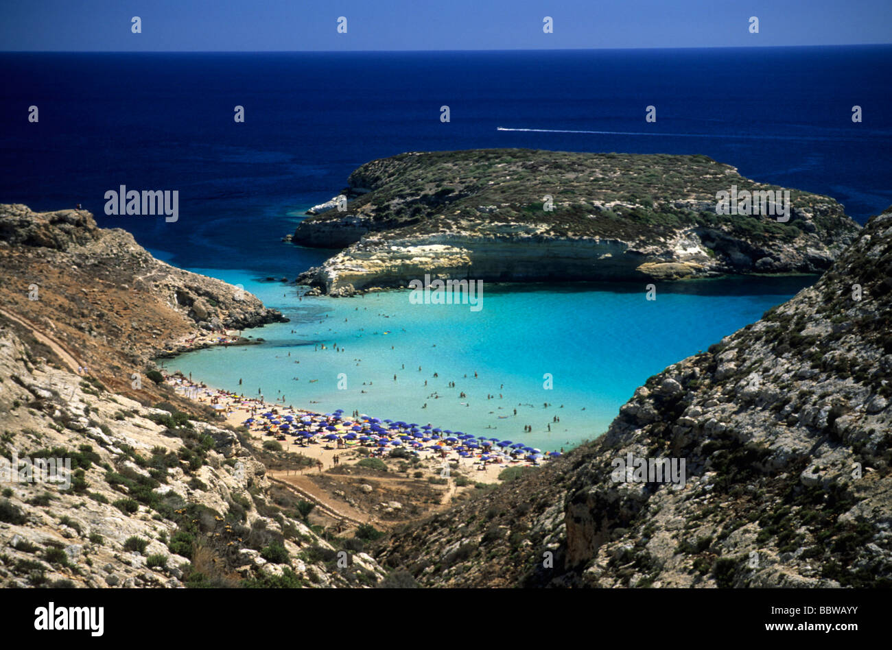 Rabbits island, Lampedusa, Pelagie Islands, Sicily, Italy Stock Photo ...
