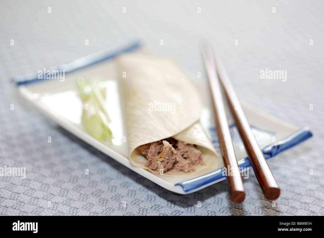 Crispy Aromatic Duck Roll Stock Photo Alamy
