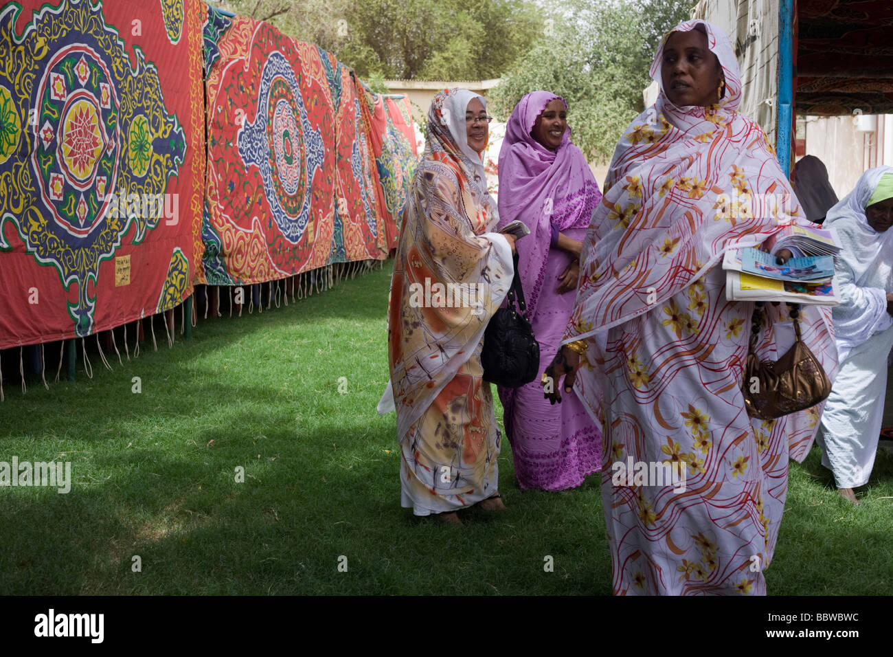 Women talk politics during a break during first-ever international Conference on Womens' Challenge in Darfur Stock Photo