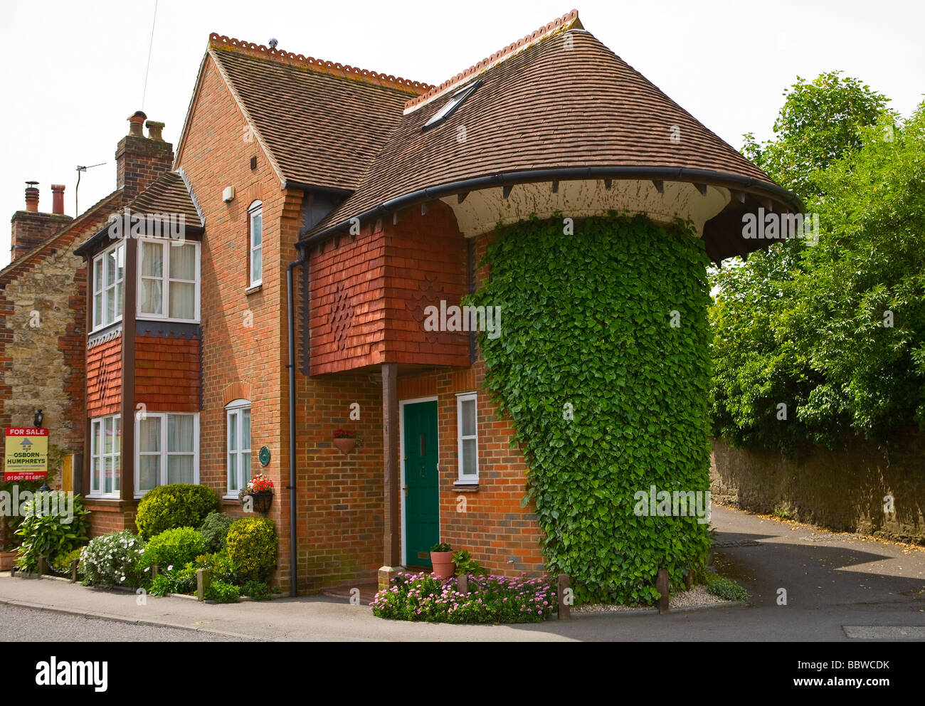 Quirky English town house in Storrington, West Sussex, UK Stock Photo