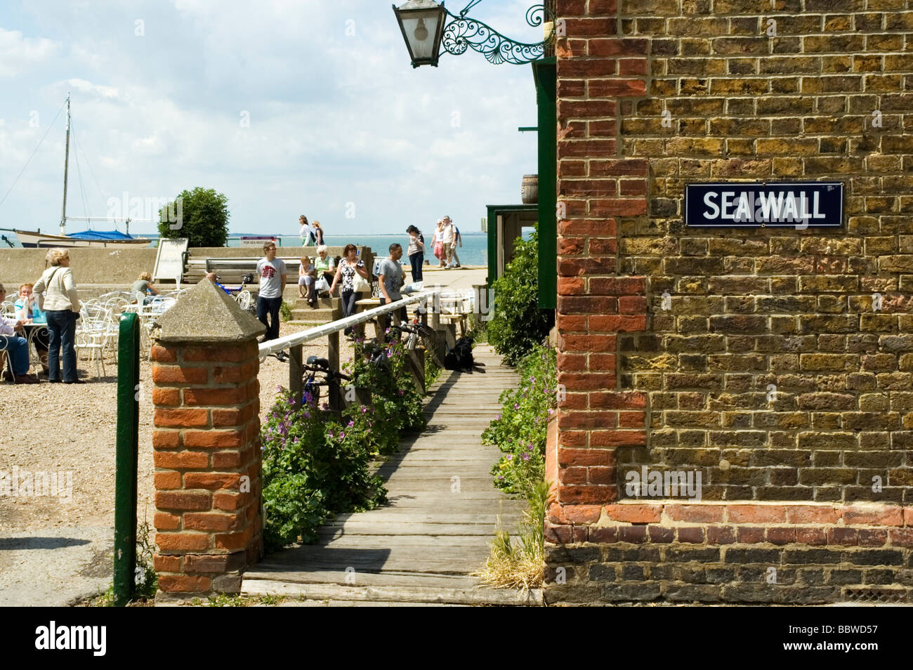 Whitstable Sea Wall, Kent, England Stock Photo Alamy