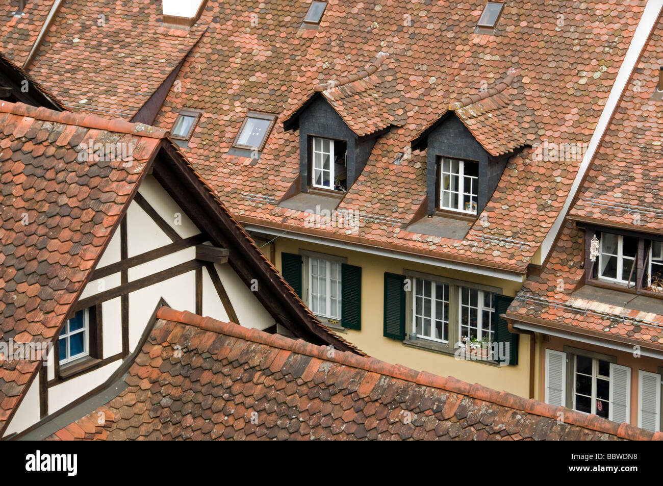 Old Bern city roof tops, Switzerland Stock Photo