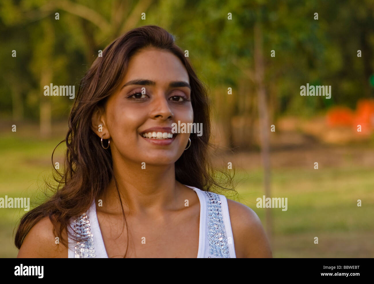 head and shoulders shot of a beautiful pretty young woman Stock Photo ...