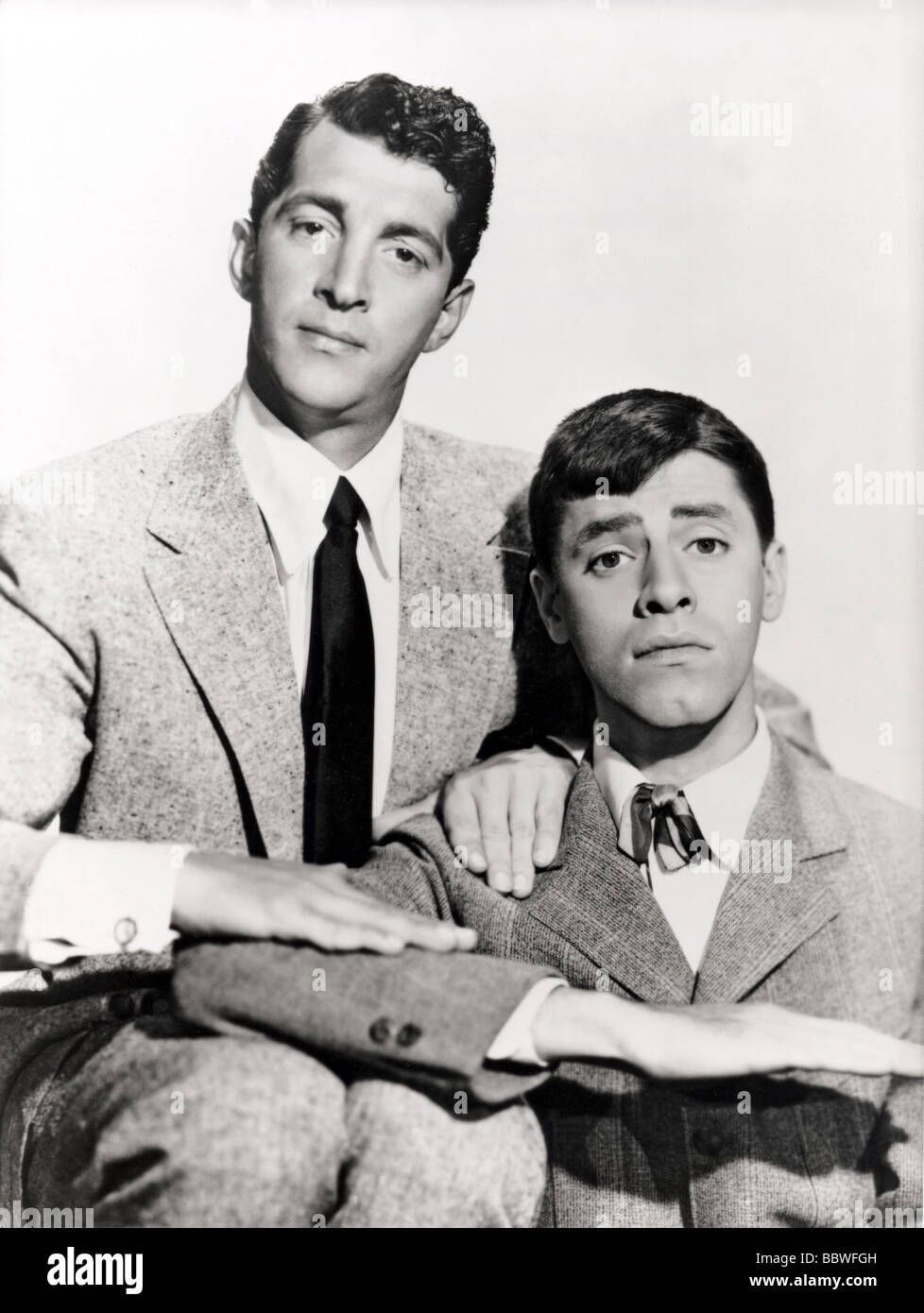 DEAN MARTIN  US actor/singer  at left and comedy partner Jerry Lewis Stock Photo