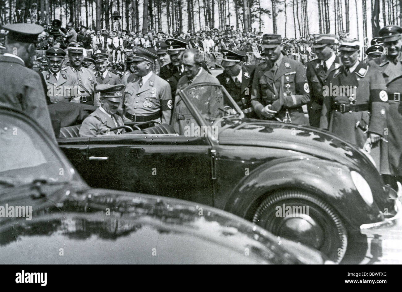 HITLER at the opening of the first Volkswagen factory at Fallersleben ...