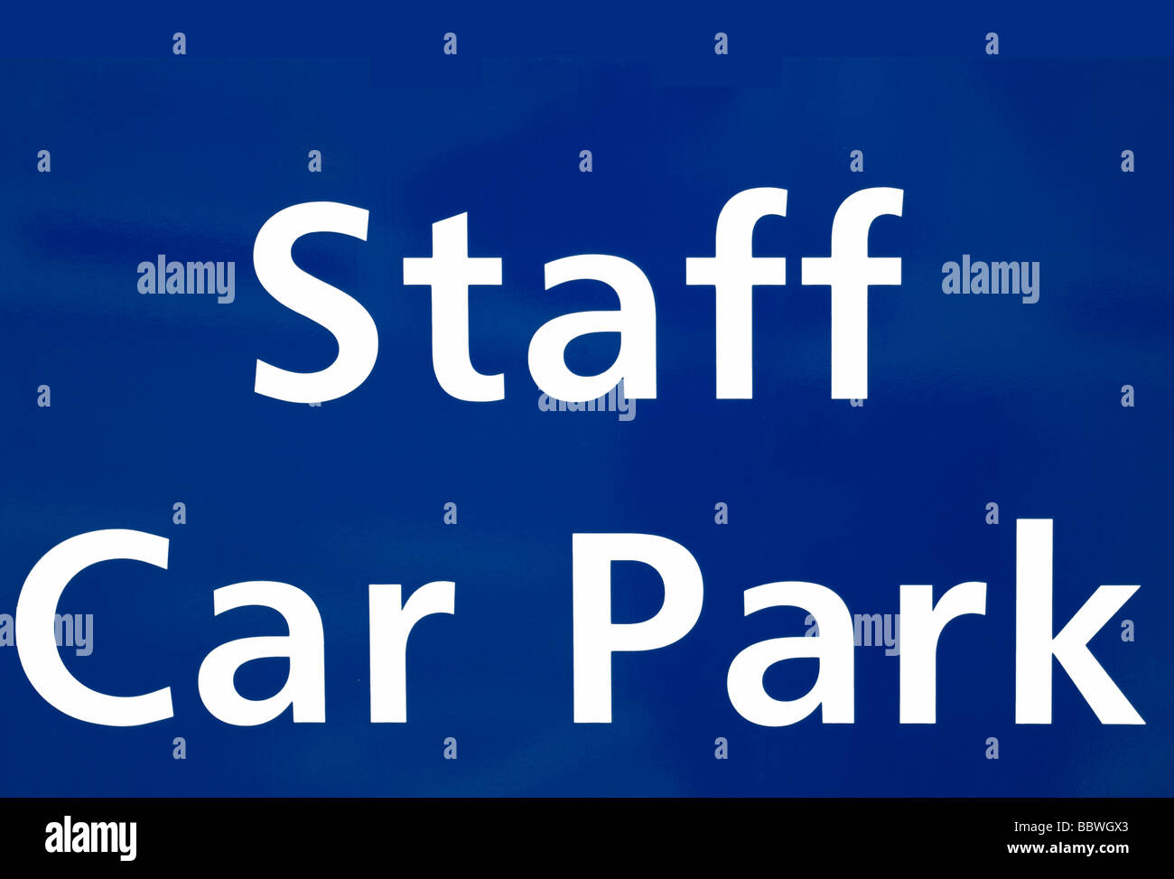 Staff Car Park Sign Stock Photo Alamy