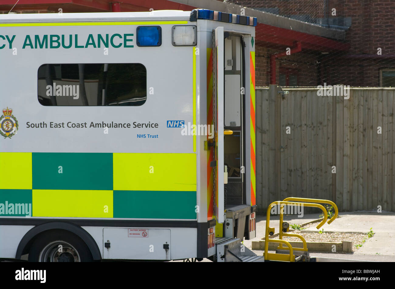 Rear Of an Ambulance Stock Photo