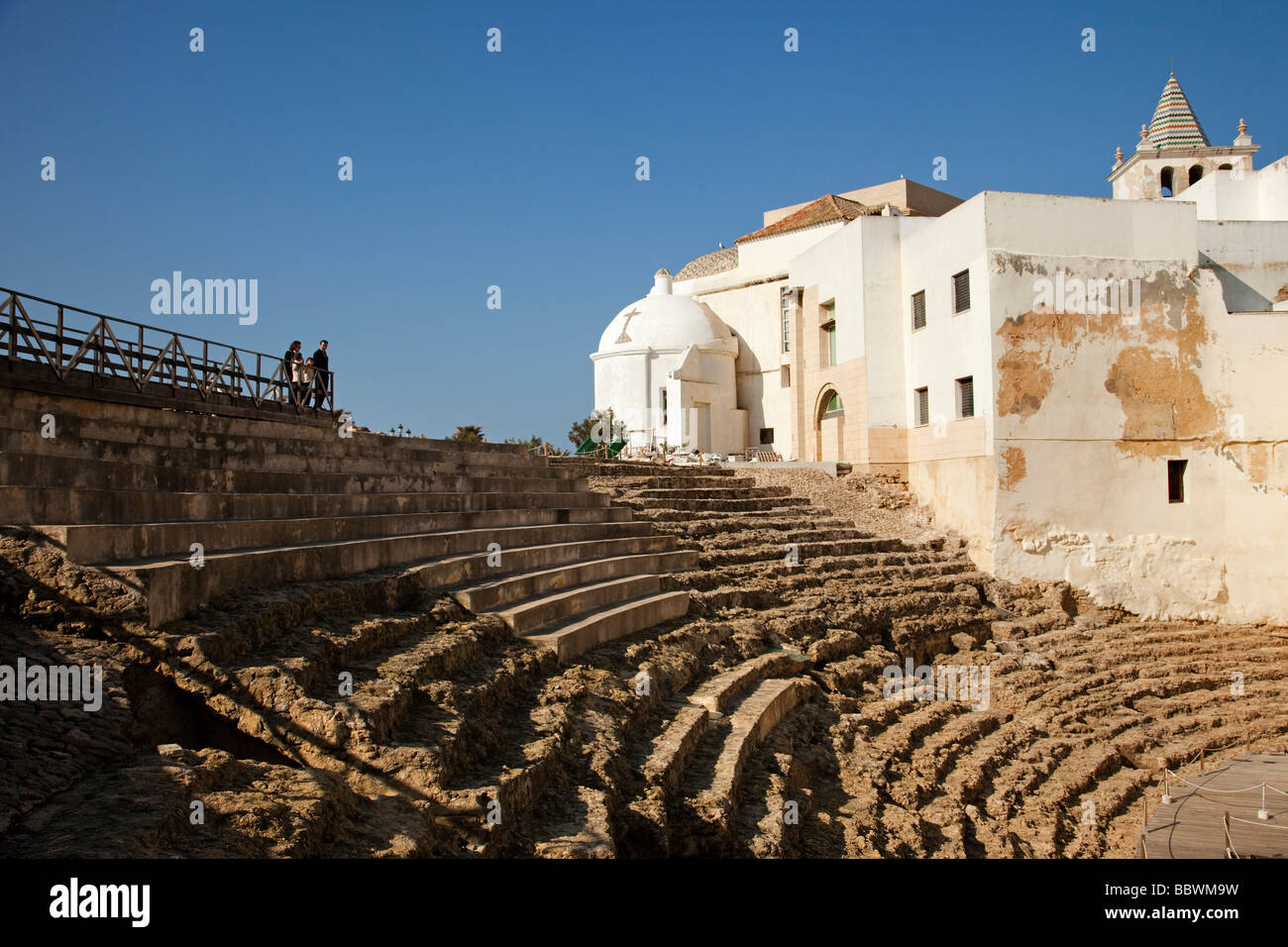 Teatro Romano de Cádiz Andalucía España Roman theater in Cadiz Andalusia Spain Stock Photo