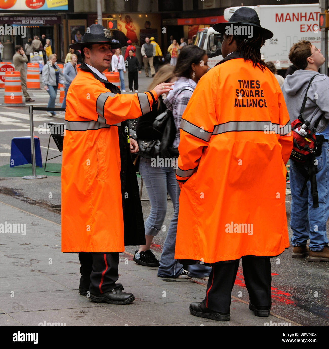 Public Safety Officers PSOs on Times Square new York USA Stock Photo