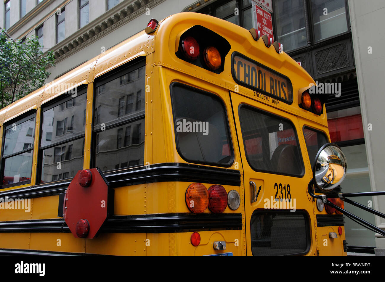 School Bus near Central Park, Upper Manhattan, New York City