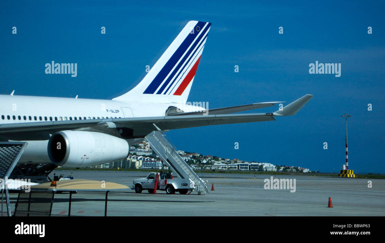 Air France Airbus A340 Princess Juliana International Airport St Martin Caribbean Stock Photo