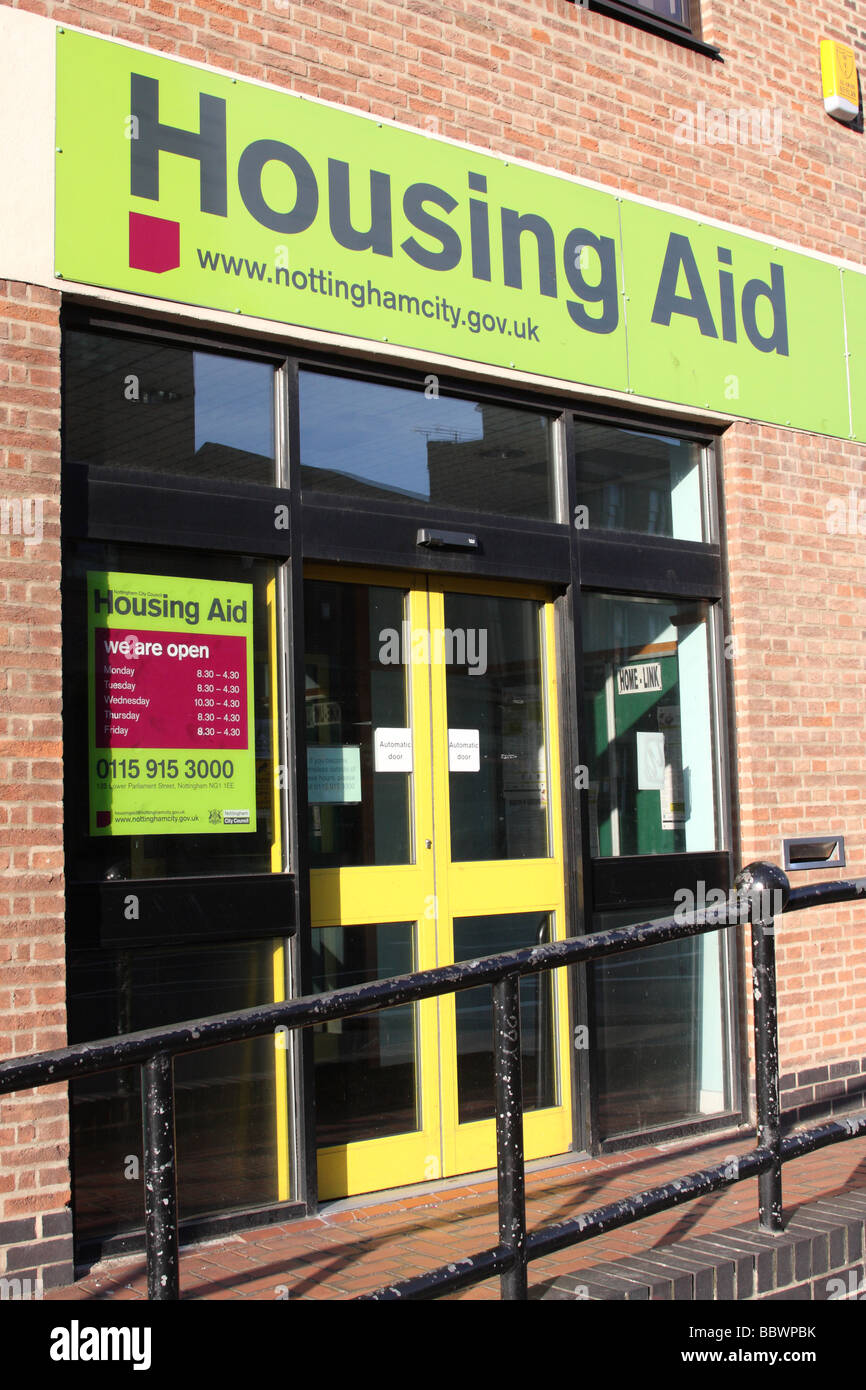 Nottingham City Council social housing office. Stock Photo