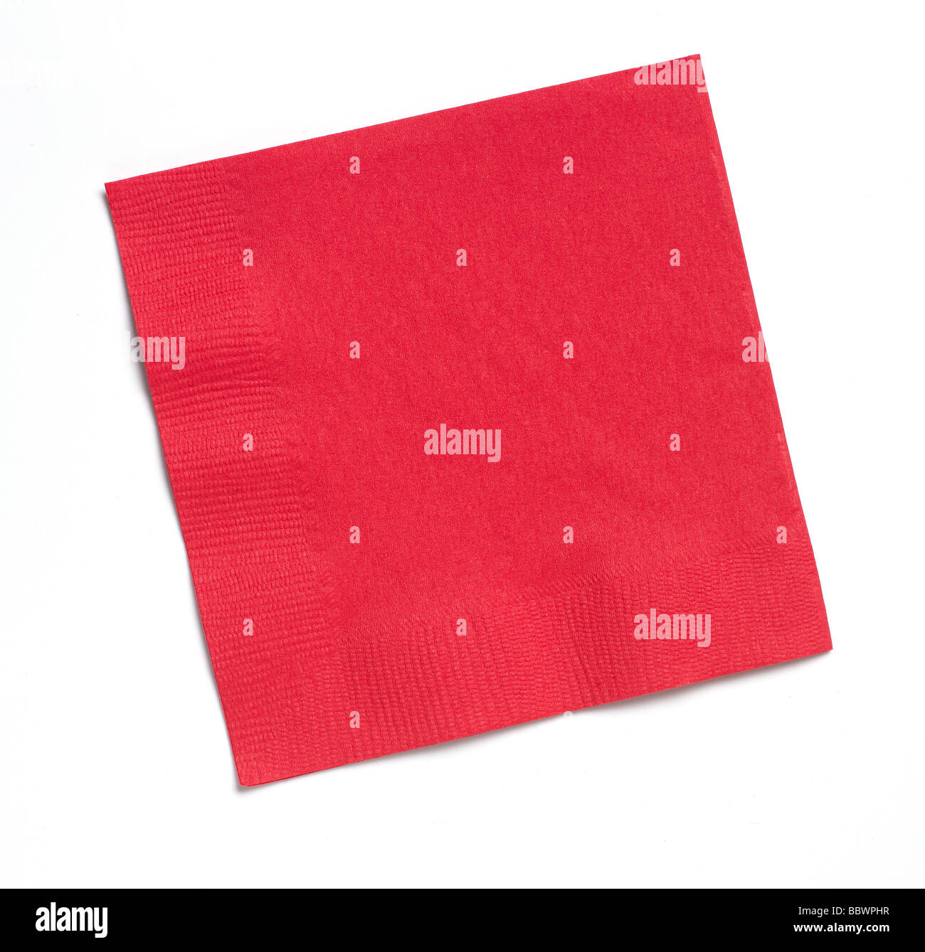 Red paper napkin Stock Photo