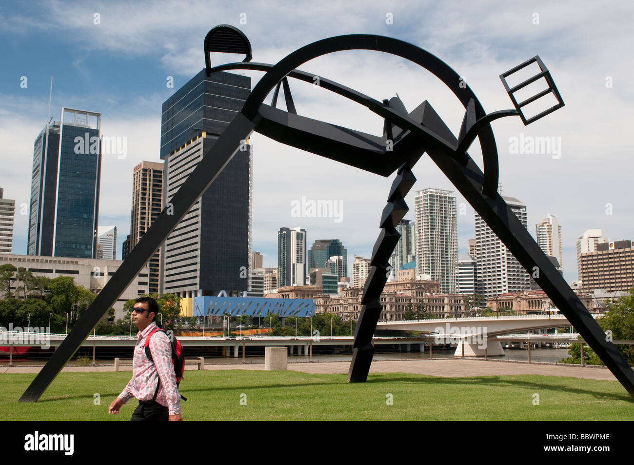 Modern sculpture cityscape brisbane hires stock photography and images