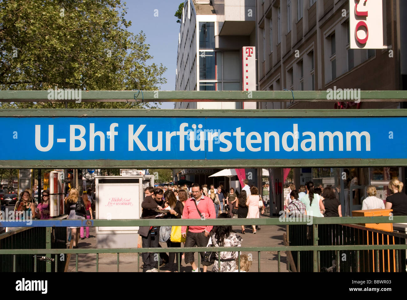 The entrance to the U-Bahn at Kurfurstendamm Stock Photo