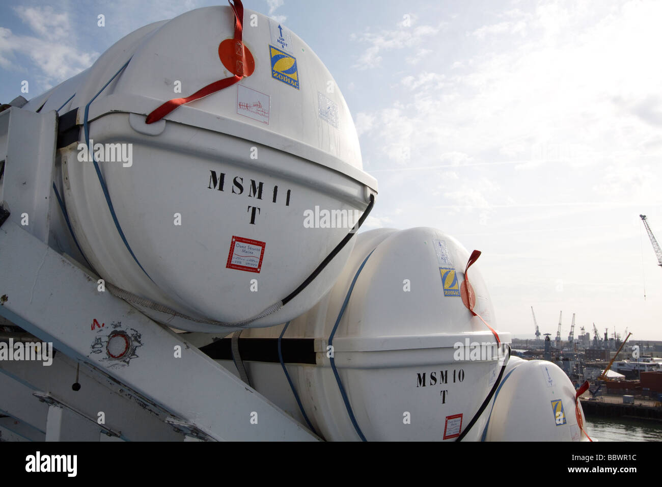 Life rafts on ferry hi-res stock photography and images - Alamy