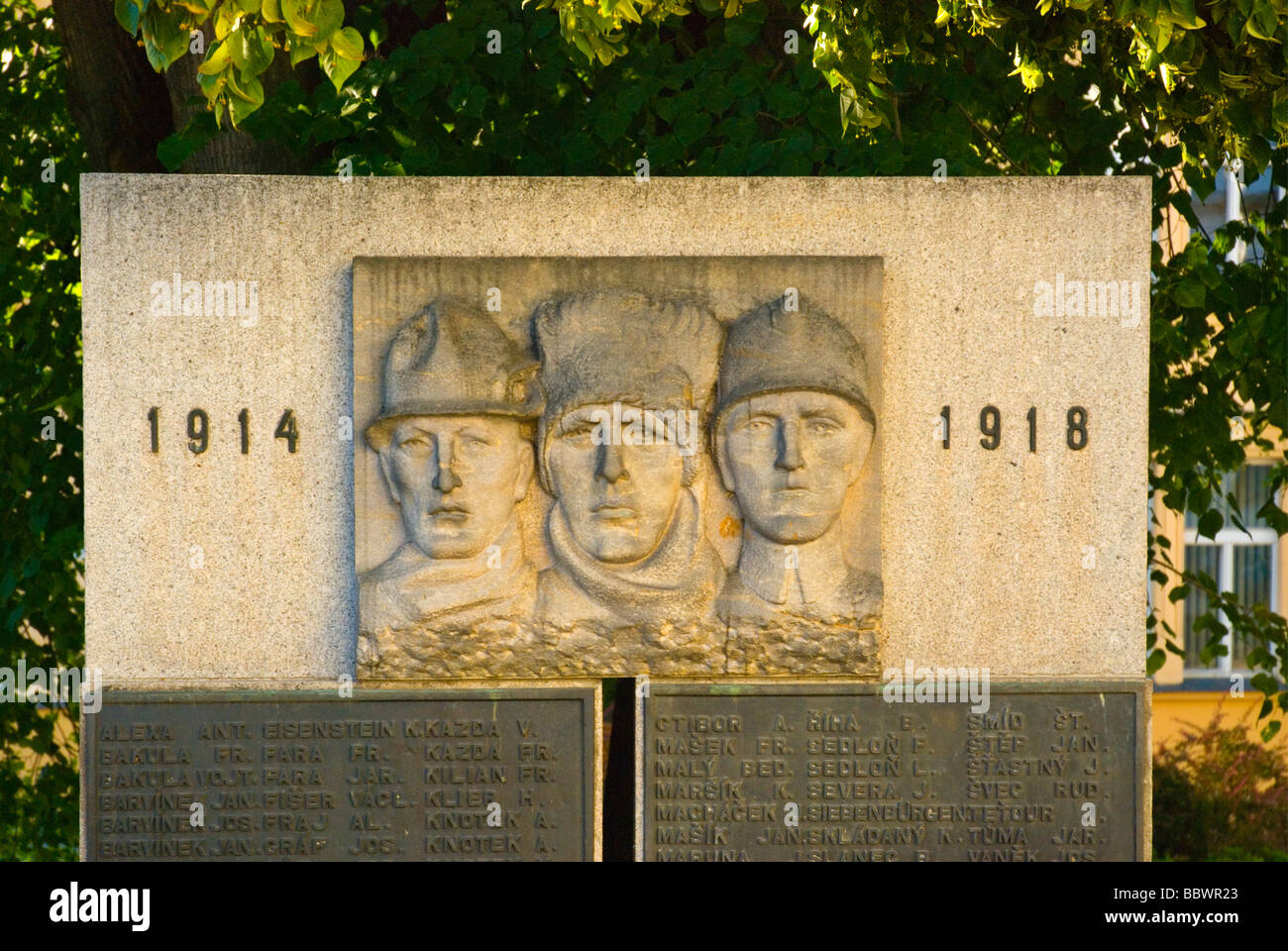1st world war memorial in Tabor Czech Republic Europe Stock Photo Alamy