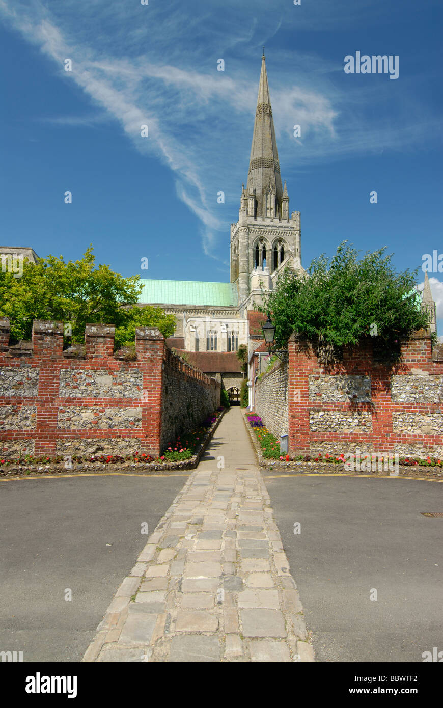 Chichester Cathedral St Richard's Walk Stock Photo
