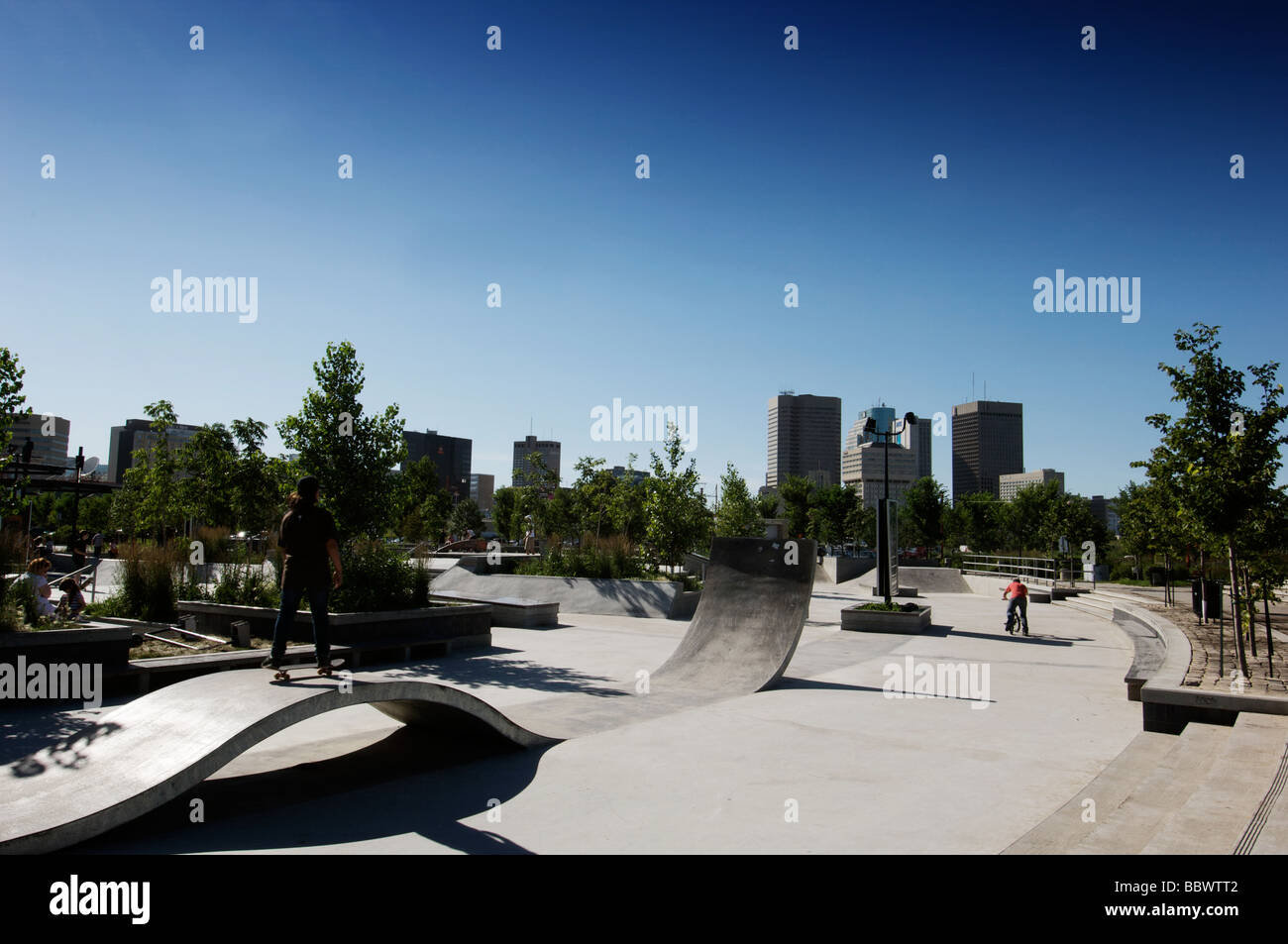 Winnipeg skate park Stock Photo Alamy