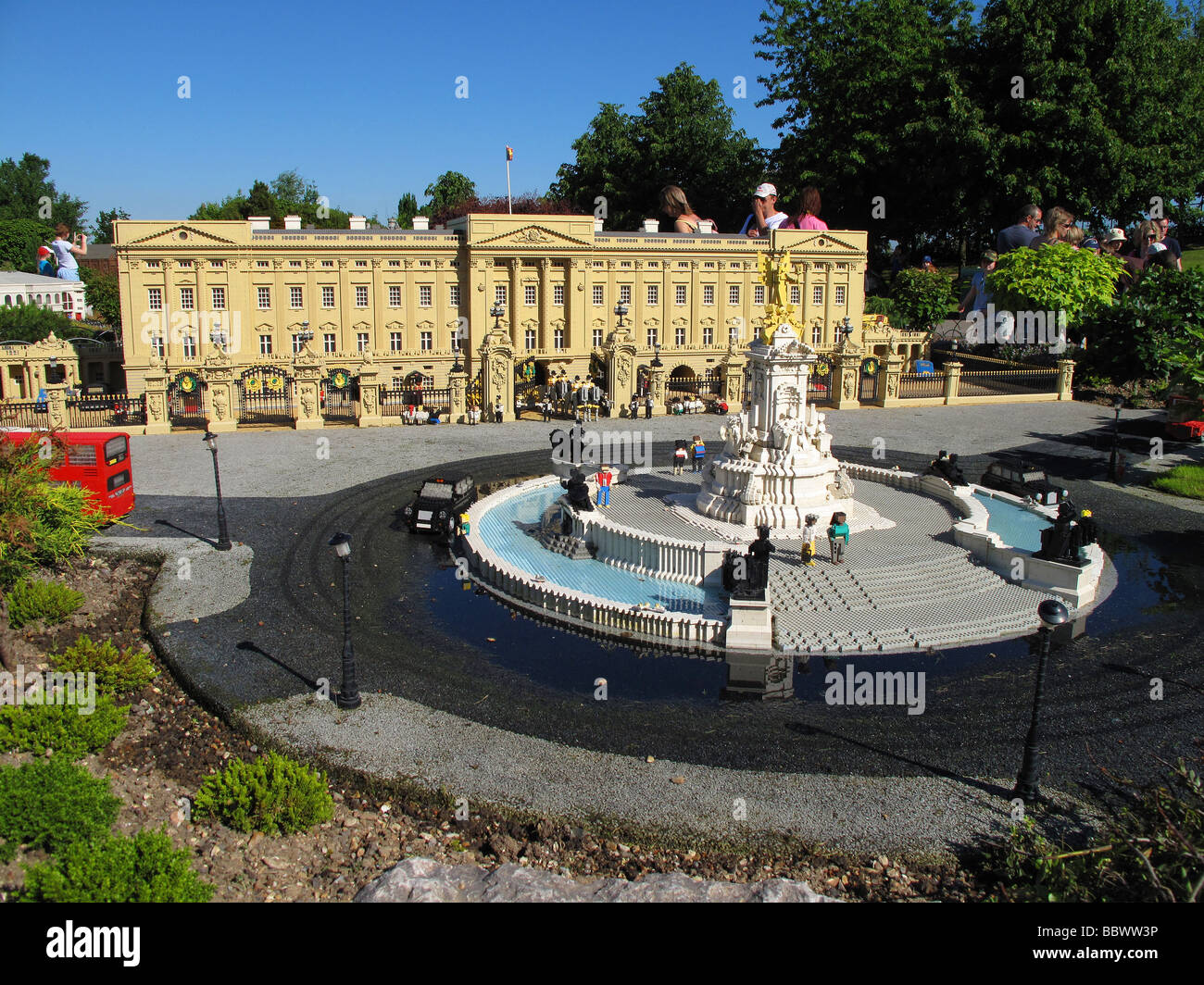 A Legoland Windsor Miniland scene depicting Buckingham Palace Stock Photo