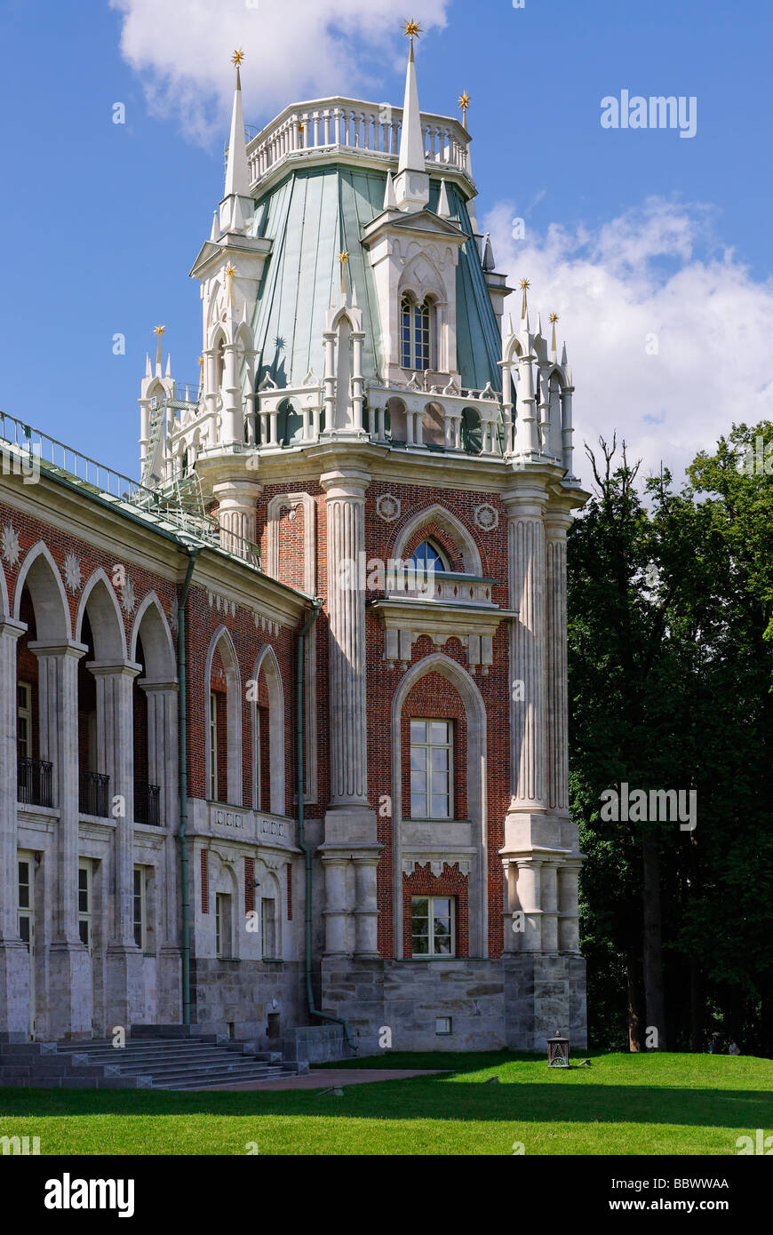 The Grand Palace in Tsaritsyno estate, Moscow, Russia Stock Photo