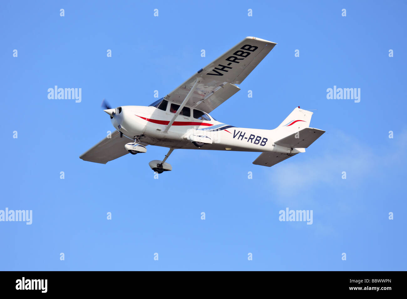 Cessna Light single engine aircraft coming into land after training flight Stock Photo Alamy