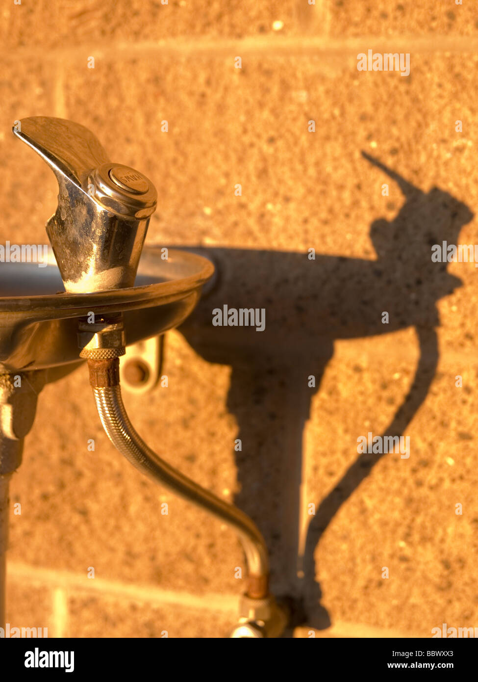Water fountain with shadow Stock Photo Alamy