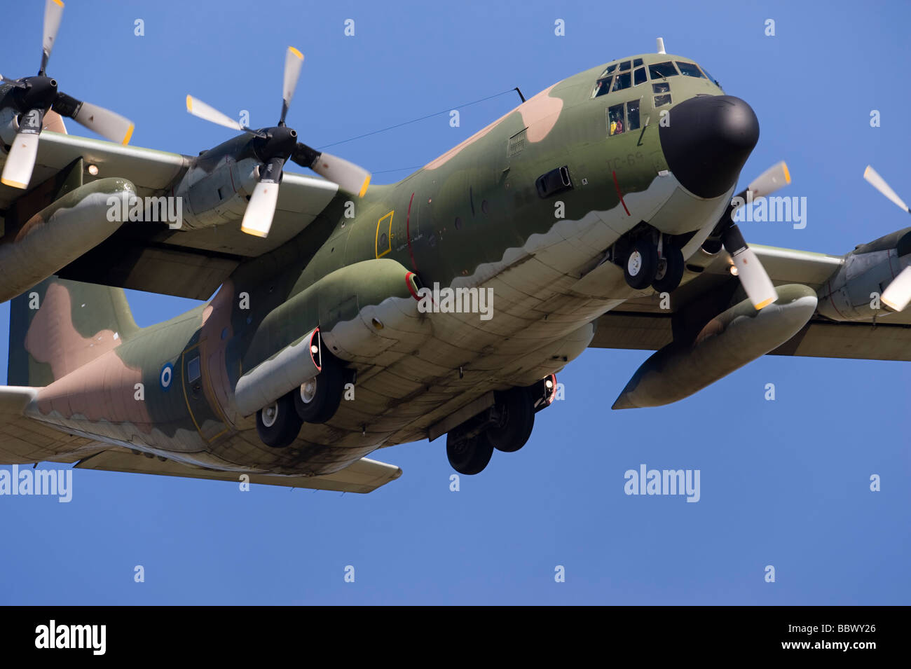Military Airplane C-130 Hercules Stock Photo