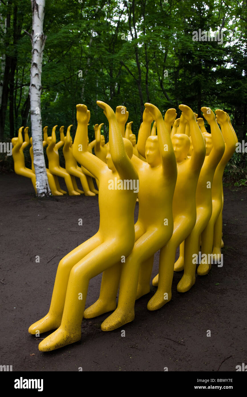 Sapporo Art Park 'You're My Chair I'm Yours' by Shigeo Fukuda Stock Photo