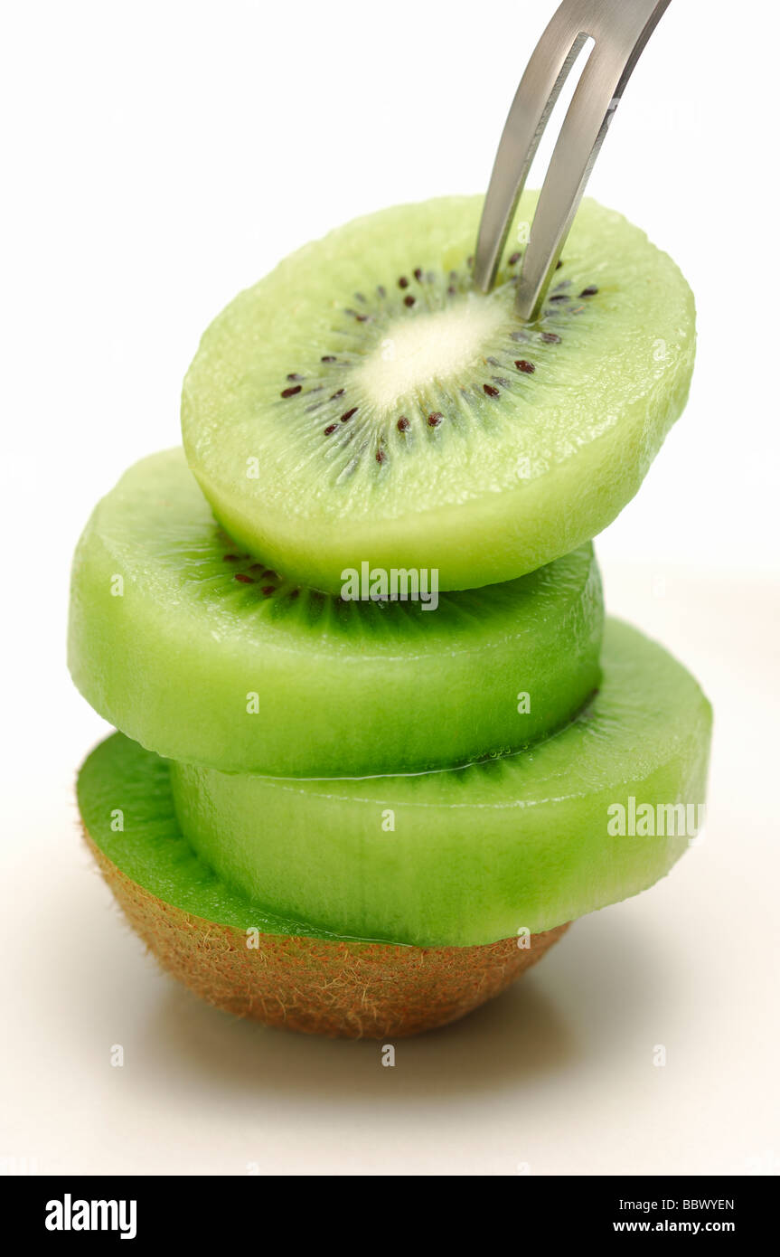 Sliced Kiwi Fruit Stock Photo