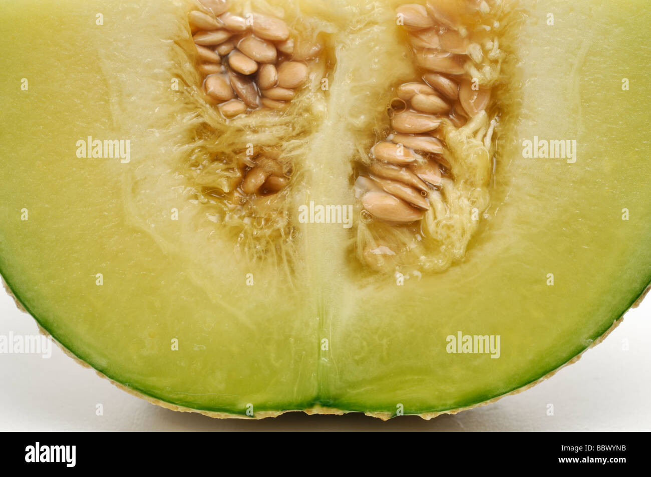 Half cut of Muskmelon Stock Photo Alamy