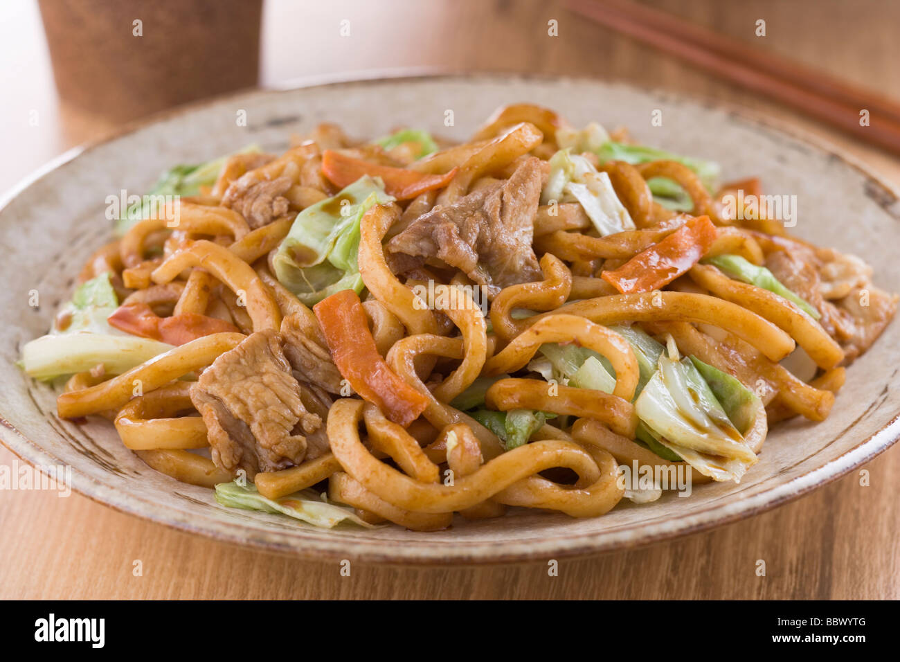Fried Japanese Noodle Stock Photo Alamy