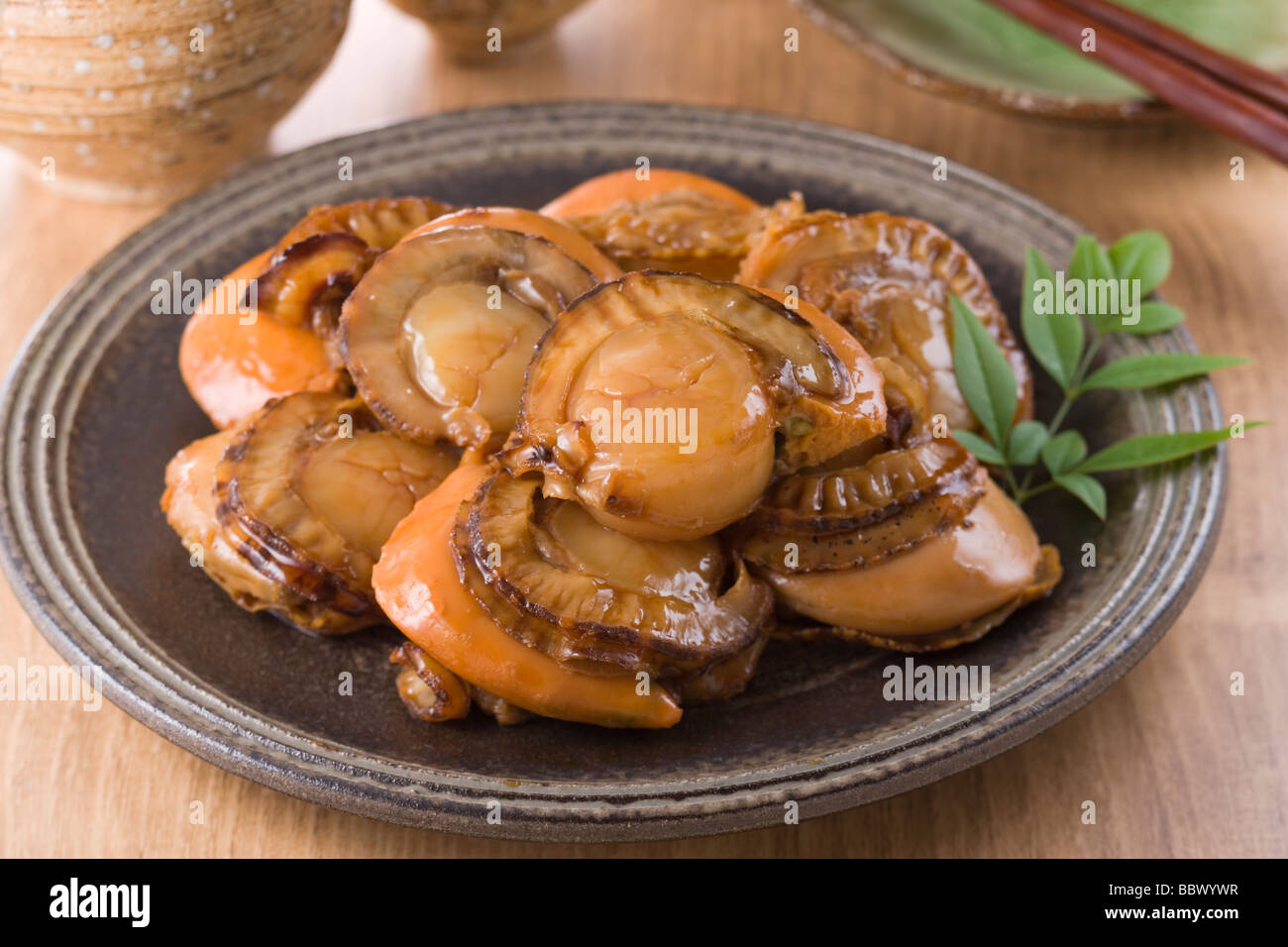 Broiled Scallop Stock Photo