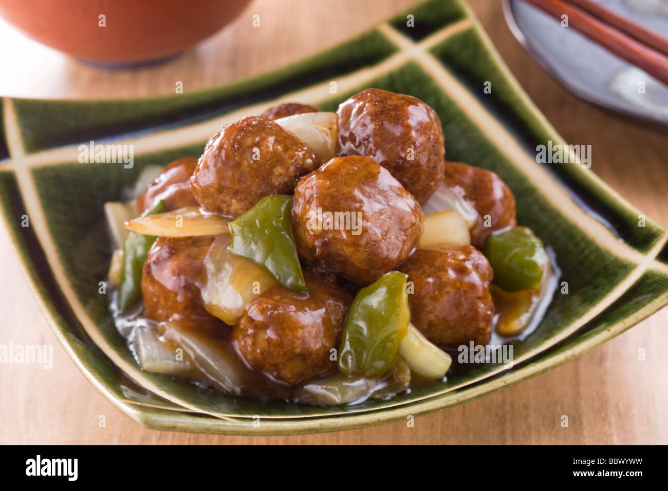 Sweet and Sour Meat Ball Stock Photo