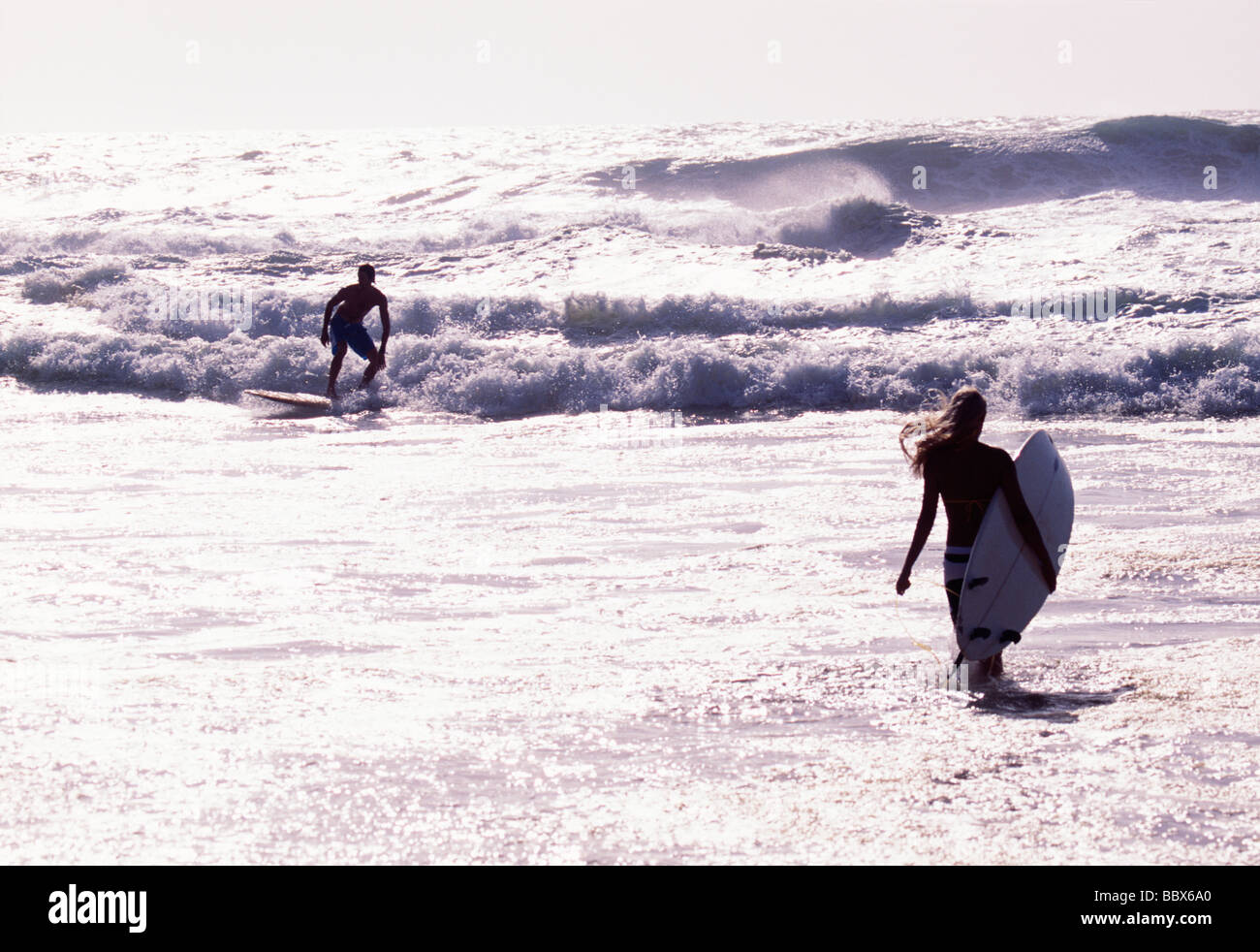 Mature woman surf board hi-res stock photography and images - Alamy