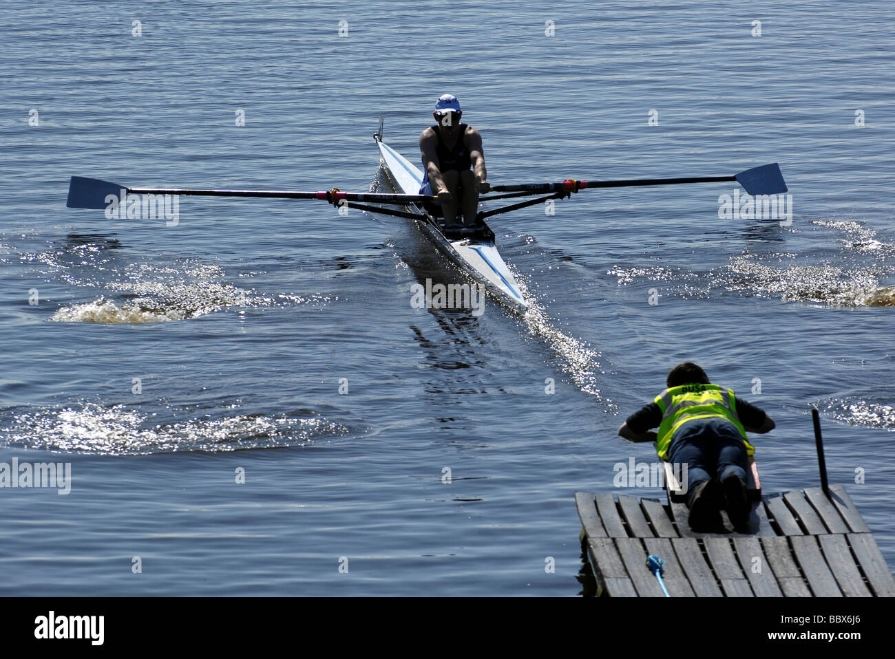 Competitive rowing and sculling event Stock Photo Alamy