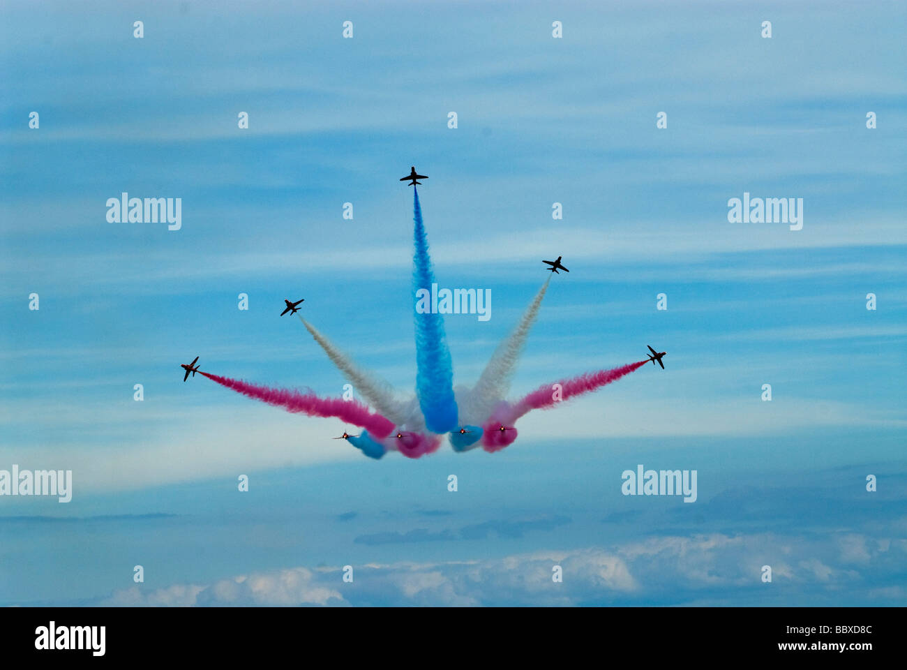 Red Arrows Isle of Man 2009 Stock Photo