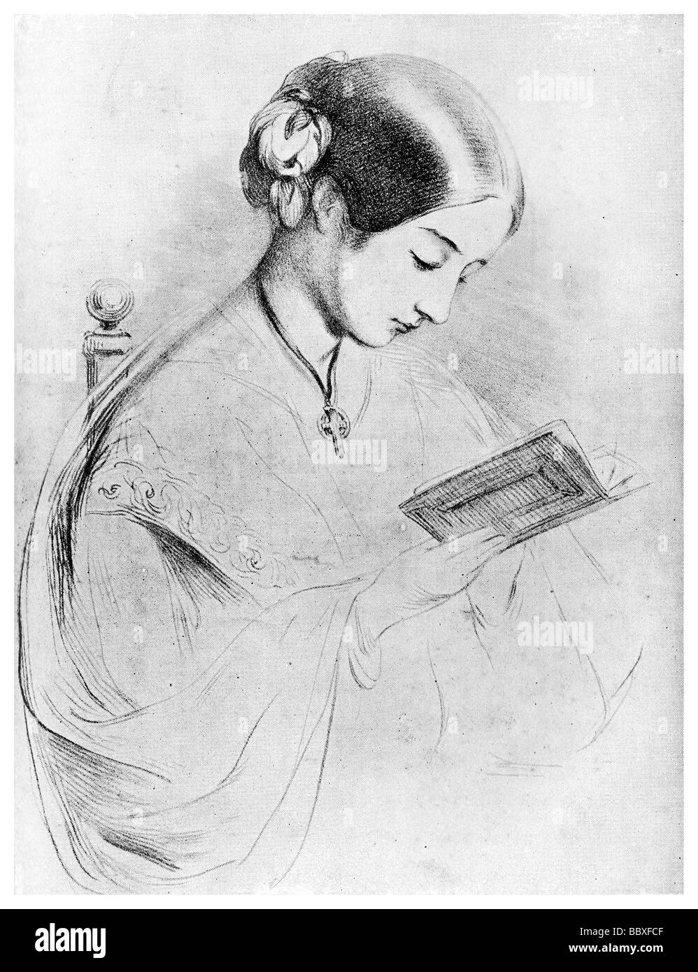 FLORENCE NIGHTINGALE n18201910 English nurse Pencil drawing by Sir  George Scharf 1857 Stock Photo  Alamy