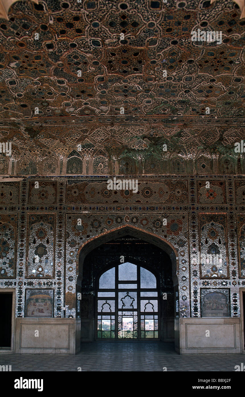 Pakistan Punjab Region Lahore Shish Mahal fort Mirrors palace Stock