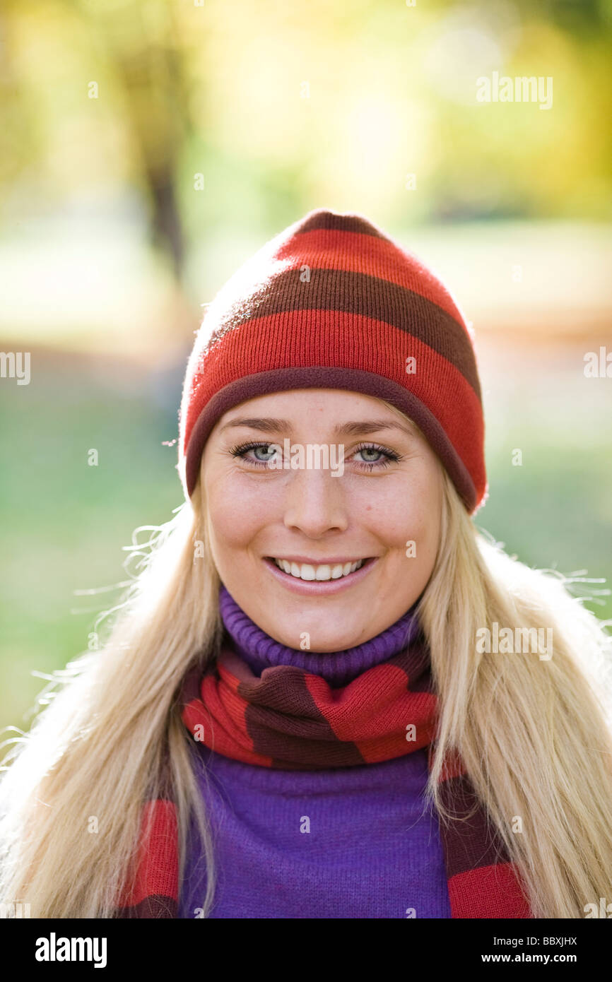 Portrait of a smiling young woman Sweden Stock Photo - Alamy