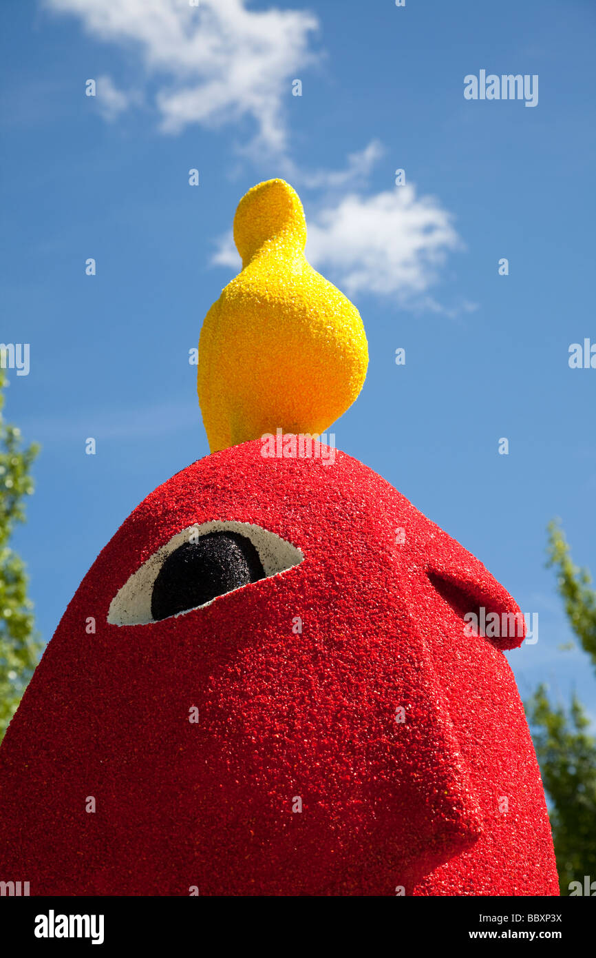 Typical spanish sculptures in Retiro Park, Madrid, Spain Stock Photo