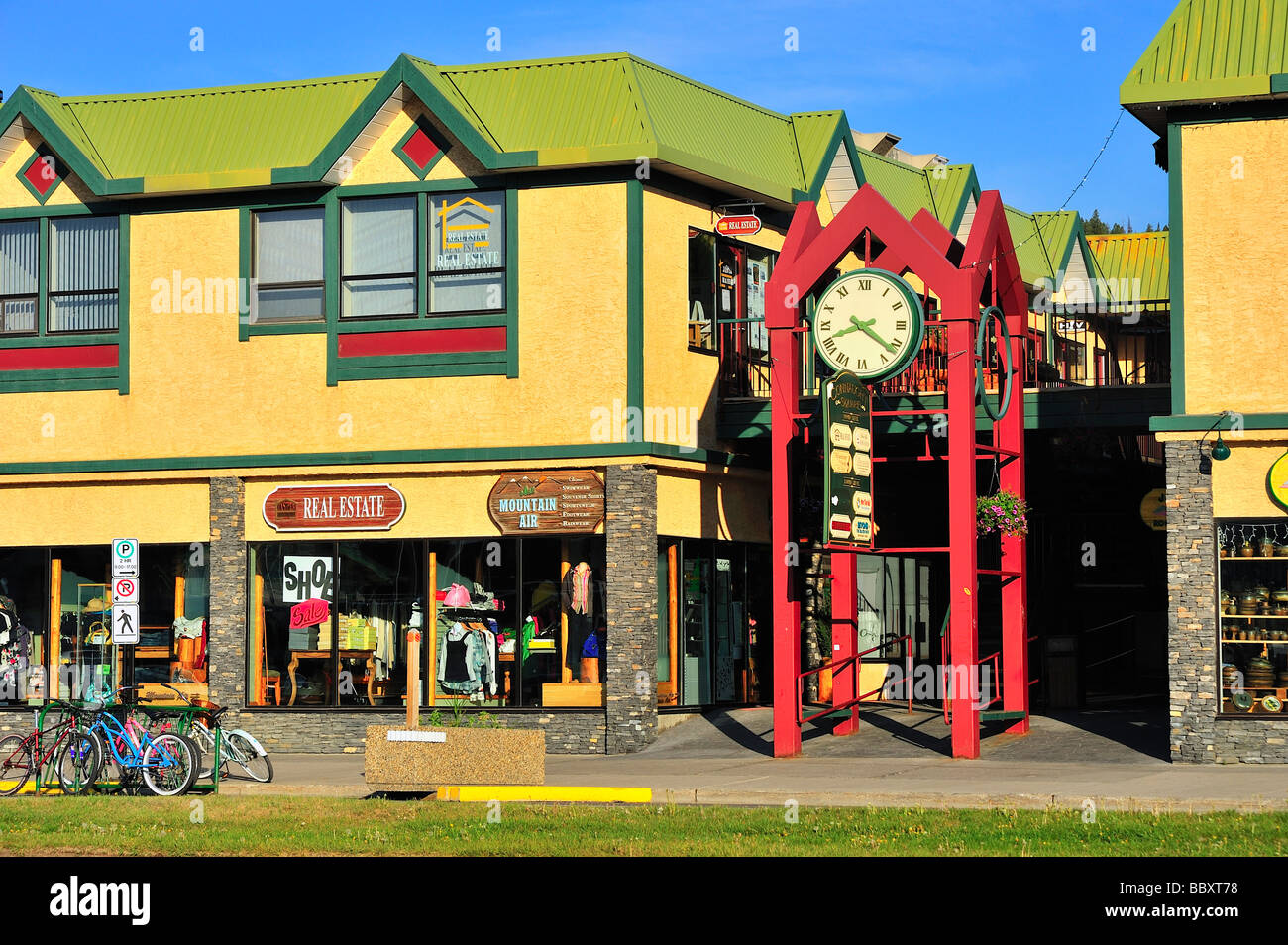 Main street jasper Alberta Stock Photo Alamy