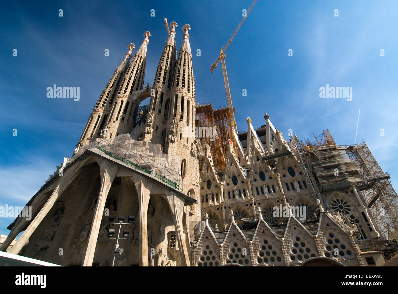 The Sagrada Familia Cathedral in Barcelona Spain Stock Photo